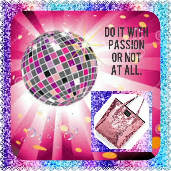 Victoria's Secret Handbags - Victoria's Secret Pink Sequined Tote